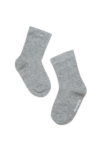 Alouette παιδικές κάλτσες με λογότυπο στην πλέξη (4-12 ετών) - 00100863K Γκρι 6Y